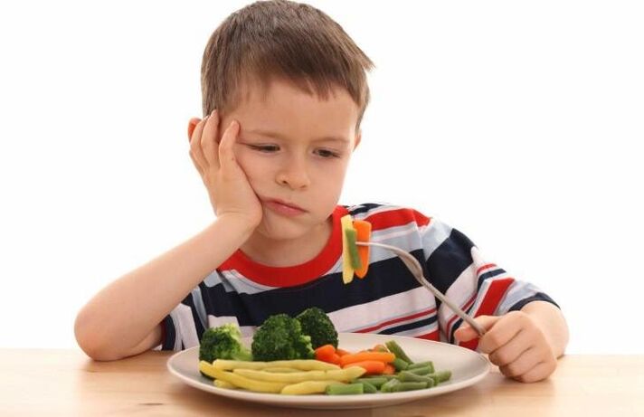 Bei Kindern verursacht Helminthiasis Appetitlosigkeit. 
